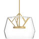 Deco LED 17.75 inch Brushed Gold Pendant Ceiling Light