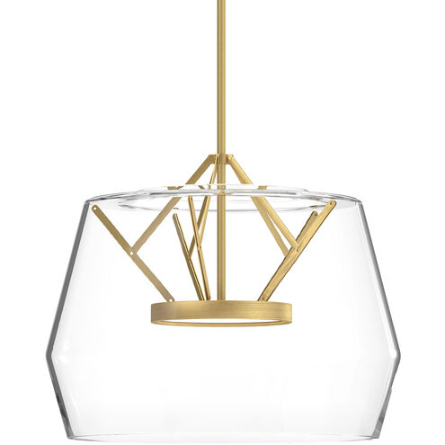 Deco LED 17.75 inch Brushed Gold Pendant Ceiling Light