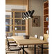 Domino LED 35.5 inch Black Linear Pendant Ceiling Light