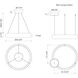 Halo LED 24.38 inch Brushed Silver Pendant Ceiling Light