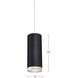 Cameo LED 4 inch Black Pendant Ceiling Light