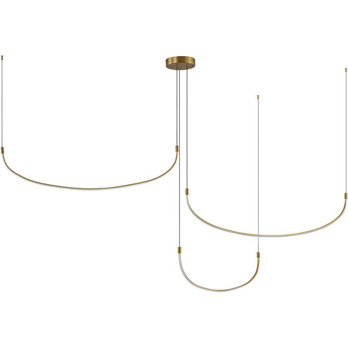 Talis LED 70.5 inch Brushed Gold Multi Pendant Ceiling Light