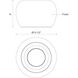 Croft LED 13.5 inch Black and White Flush Mount Ceiling Light