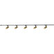 Paolo 120 Brushed Gold Trilo Track Ceiling Light in Black Baffle