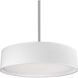 Dalton LED 16 inch White Pendant Ceiling Light in Textured Linen Shade