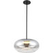 Trinity Pendant Ceiling Light in Chrome Glass