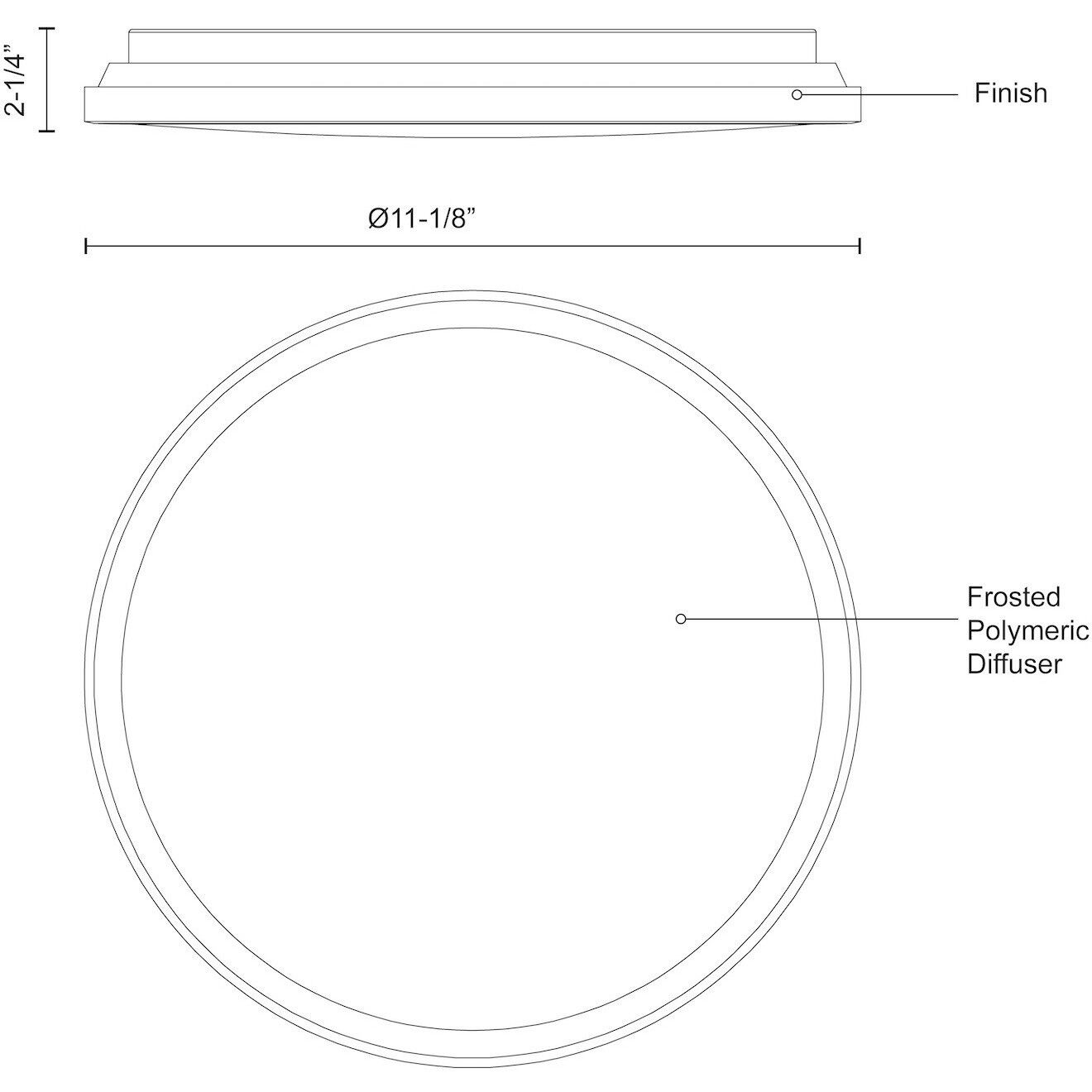Brook LED 11.13 inch Chrome Flush Mount Ceiling Light