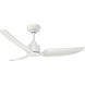 Hugo 42.38 inch White Ceiling Fan