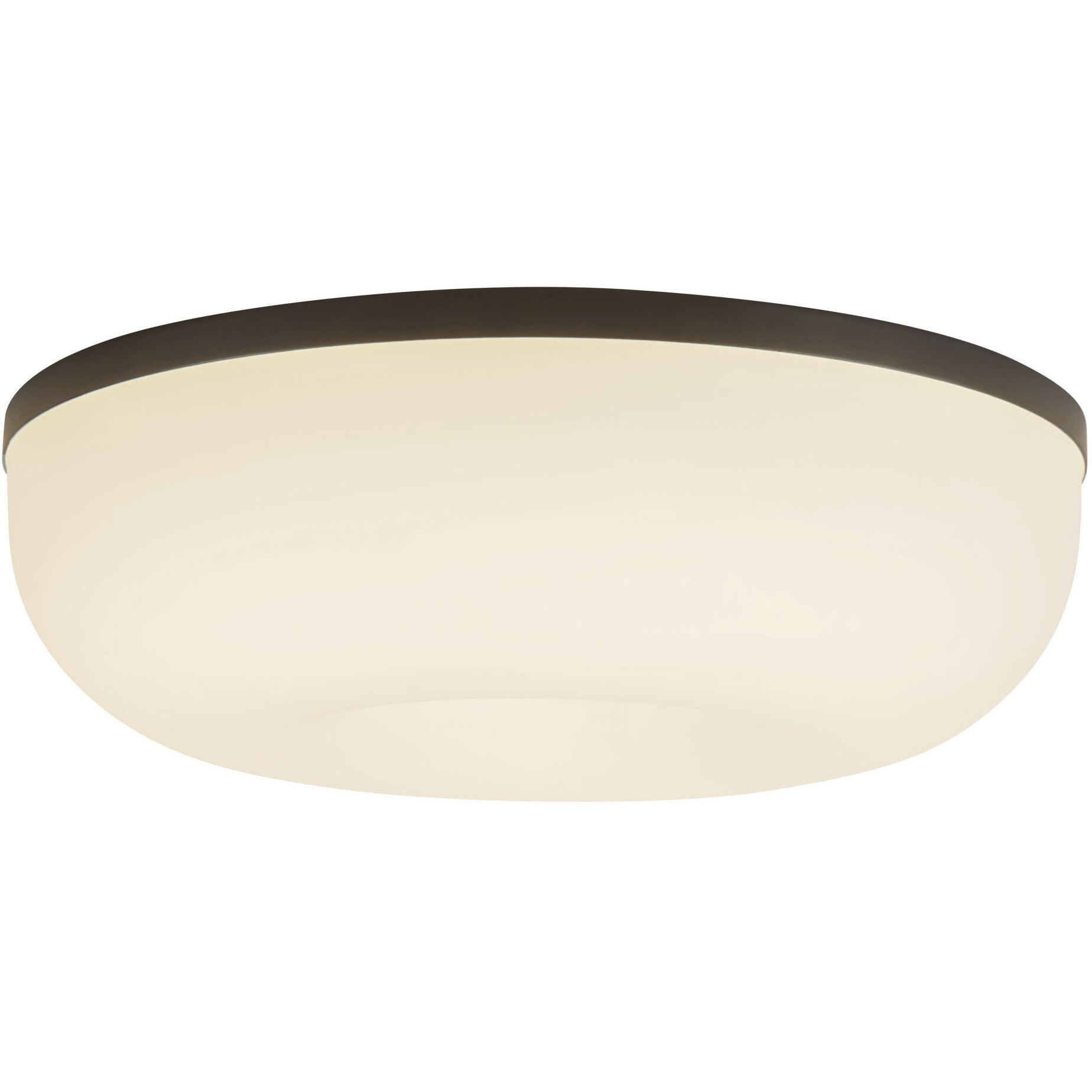 Jada 12 inch Black and Opal Glass Flush Mount Ceiling Light