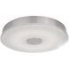 Parker LED 19.5 inch Brushed Nickel Flush Mount Ceiling Light in Gray