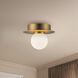 Elixir LED 6 inch Brushed Gold Flush Mount Ceiling Light