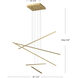 Vega Minor Multi Pendant Ceiling Light in Brushed Gold