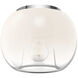 Samar 1 Light 7.5 inch Chrome Flush Mount Ceiling Light in Transition Opal Glass