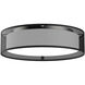 Dalton LED 16 inch Black Organza Flush Mount Ceiling Light in Organza Shade