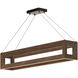 Morina LED 42 inch Walnut Linear Pendant Ceiling Light