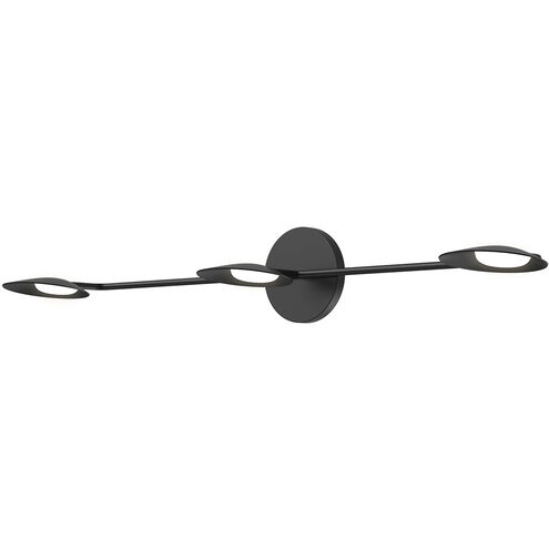 Rotaire LED 32.5 inch Black Bath Vanity Light Wall Light