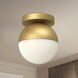Monae 1 Light 6 inch Brushed Gold/Opal Glass Flush Mount Ceiling Light