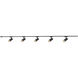 Paolo 120 Black Trilo Track Ceiling Light in Black Baffle