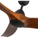 Baylor 60 inch Matte Black and Dark Walnut Ceiling Fan