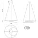 Twist LED 32 inch Antique Brass Pendant Ceiling Light
