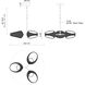 Lanai LED 25.13 inch Black/Opal Glass Chandelier Ceiling Light