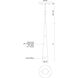 Ultra LED 2.13 inch Chrome Pendant Ceiling Light