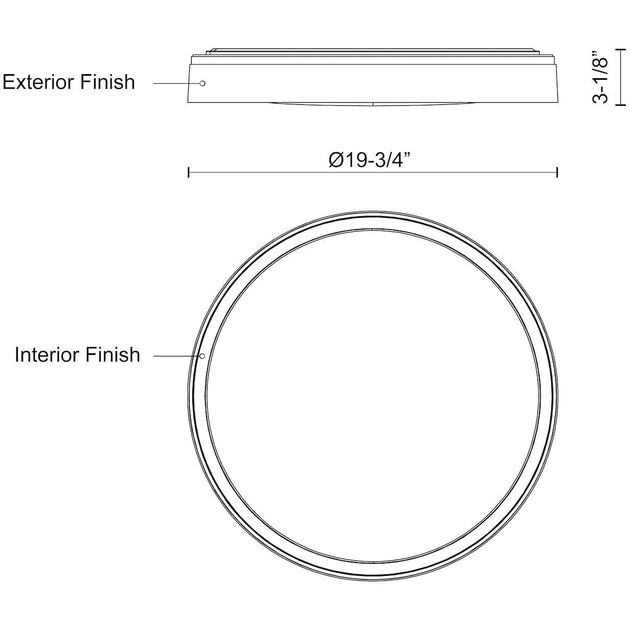 Essex LED 19.75 inch White Flush Mount Ceiling Light