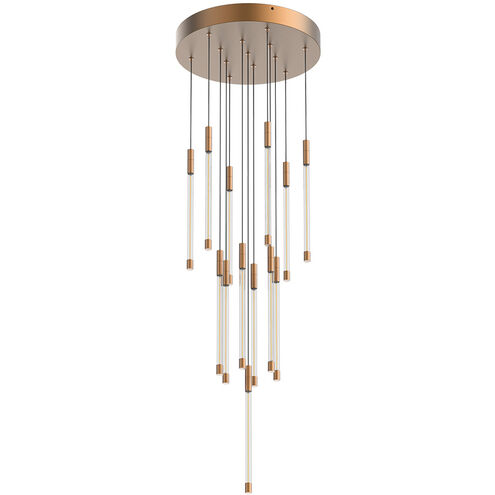 Motif LED 12.75 inch Brushed Gold Multi-Pendant Ceiling Light