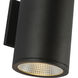 Nordic LED 7 inch Black Exterior Wall Light