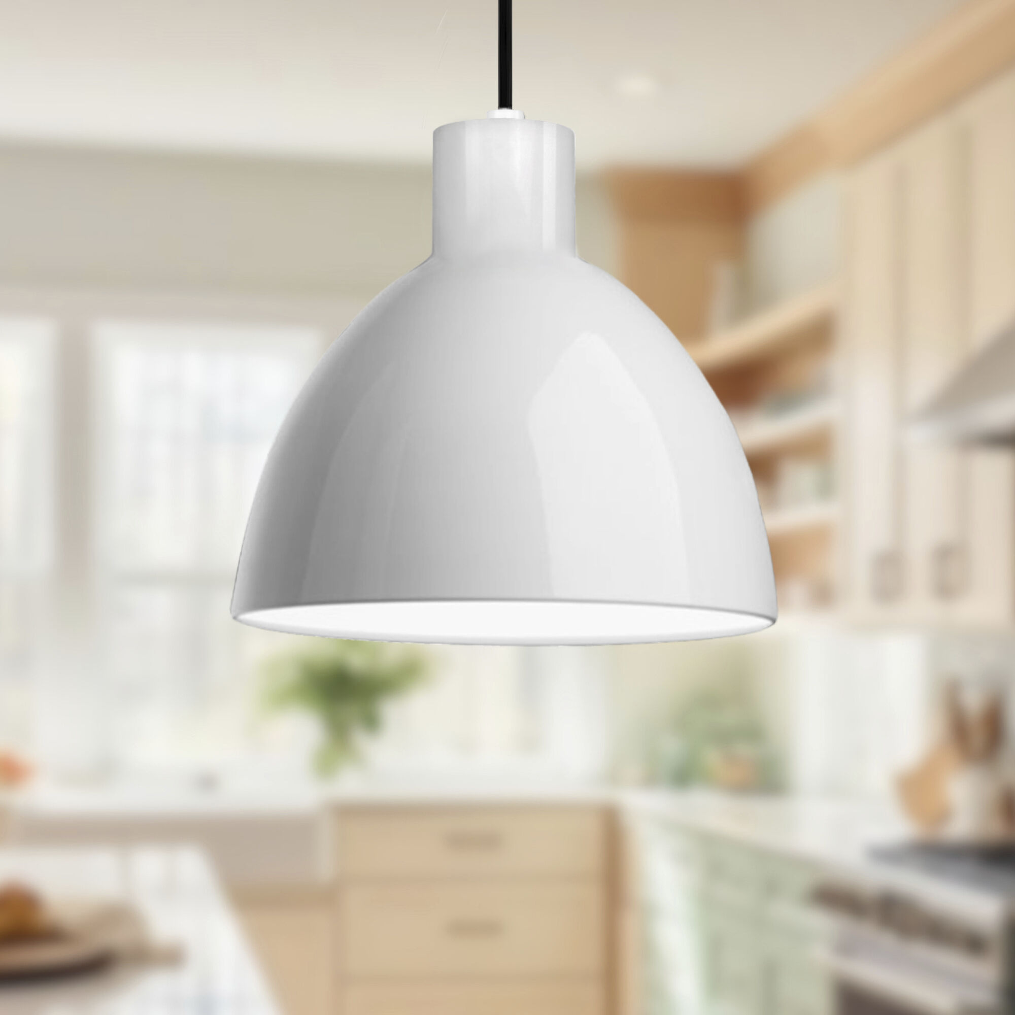 Chroma Pendant Ceiling Light in Gloss White