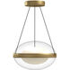 Virgo LED 12.13 inch Brushed Gold Pendant Ceiling Light