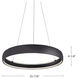 Halo Pendant Ceiling Light in Brushed Silver