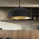 Helena LED 16.88 inch Black and Gold Pendant Ceiling Light