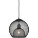 Gibraltar 1 Light 11.88 inch Black Pendant Ceiling Light
