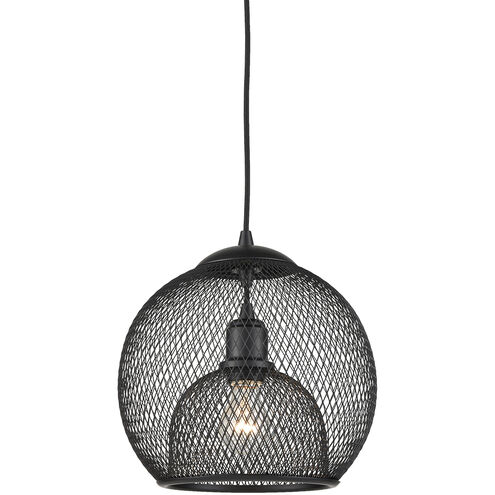 Gibraltar 1 Light 11.88 inch Black Pendant Ceiling Light