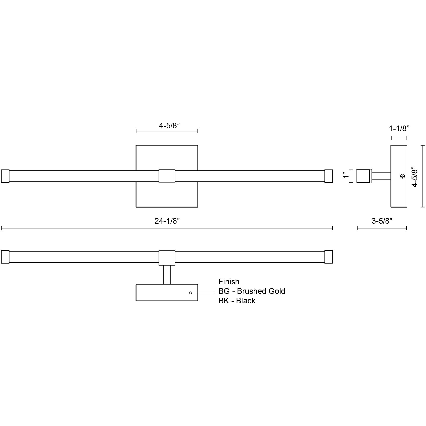 Blade Bath Vanity Light Wall Light in Brushed Gold