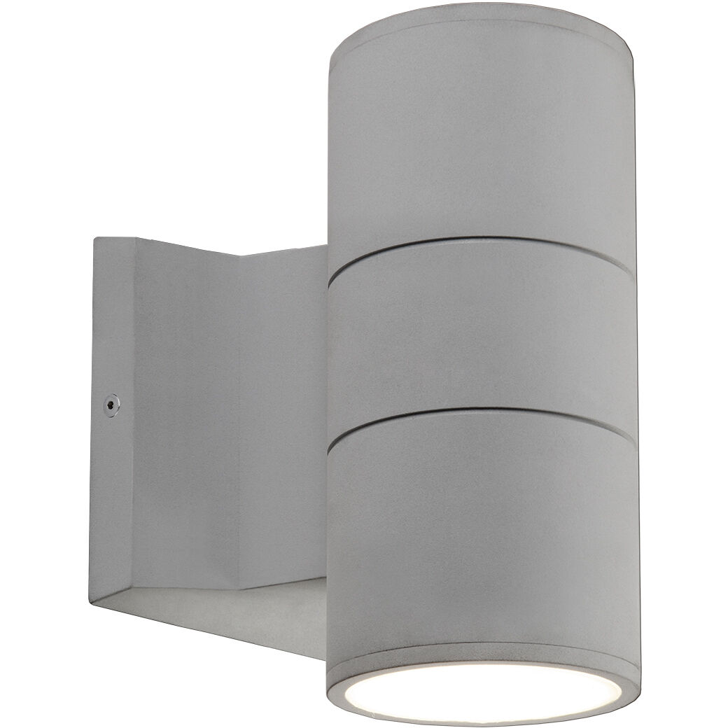 Lund LED 7 inch Gray Exterior Wall Sconce
