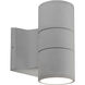 Lund LED 7 inch Gray Exterior Wall Sconce