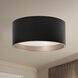 Mousinni LED 17.75 inch Black Flush Mount Ceiling Light
