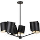 Keiko 6 Light 30.5 inch Black Chandelier Ceiling Light