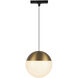 Monae 48V DC Brushed Gold Trilo Track Pendant Ceiling Light
