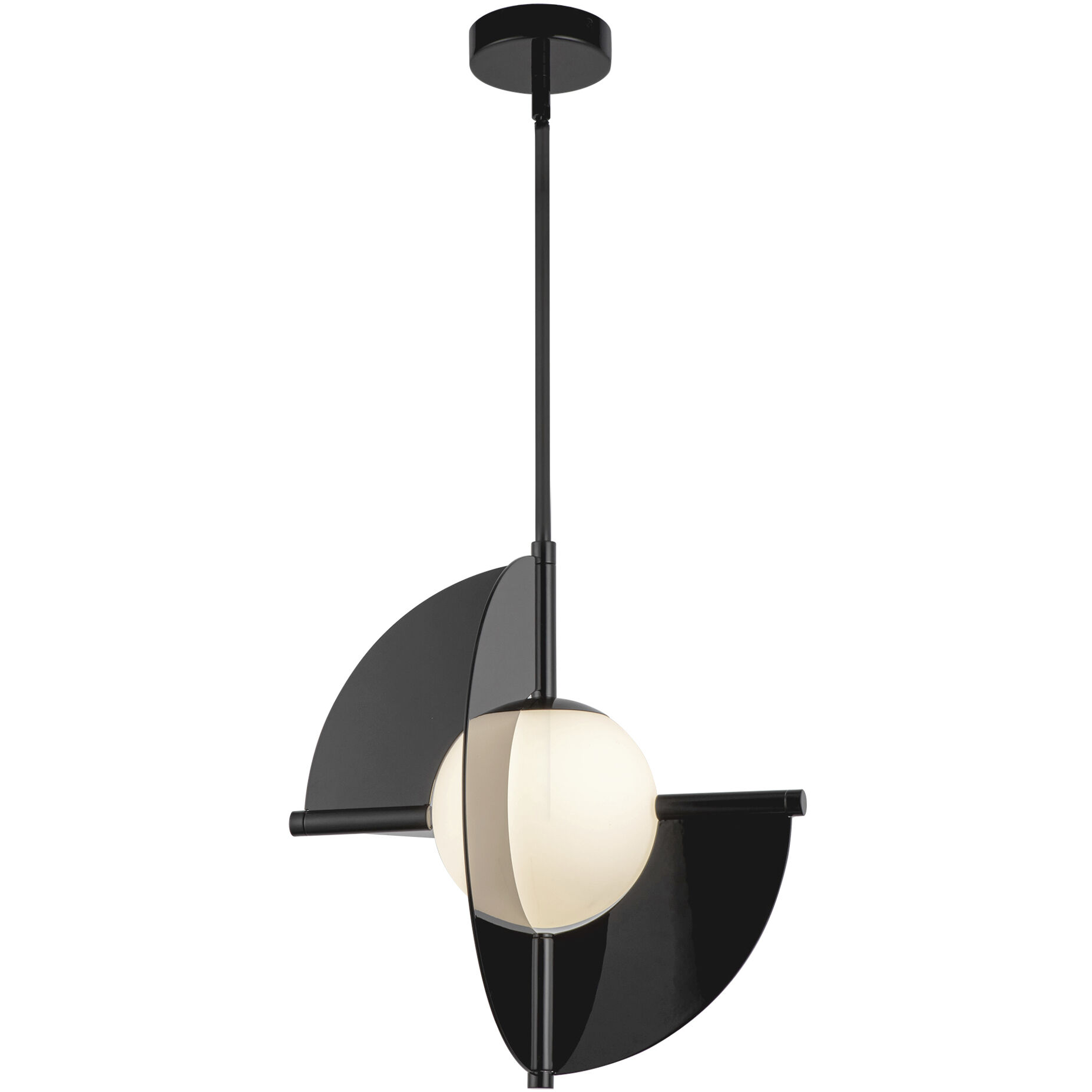 Scorpio Pendant Ceiling Light in Glossy Black
