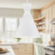 Vanderbilt 1 Light 9.88 inch White With Gold Detail Pendant Ceiling Light