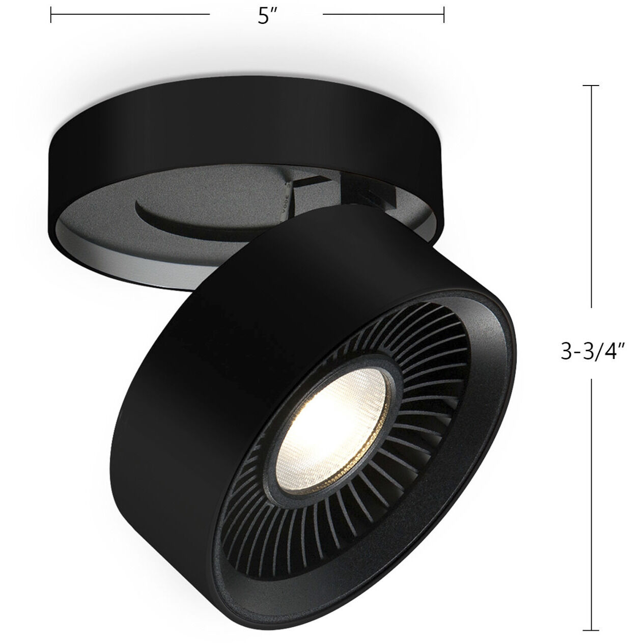 Solo LED 5 inch Black Flush Mount Ceiling Light