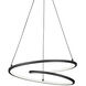 Twist LED 19 inch Black Pendant Ceiling Light