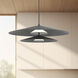 Cruz LED 24 inch Felt - Gray Pendant Ceiling Light in Felt Shade