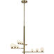 Cypress LED 19 inch Brushed Gold/Opal Glass Chandelier Ceiling Light