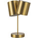 Keiko 18.5 inch 120 watt Brushed Gold Table Lamp Portable Light
