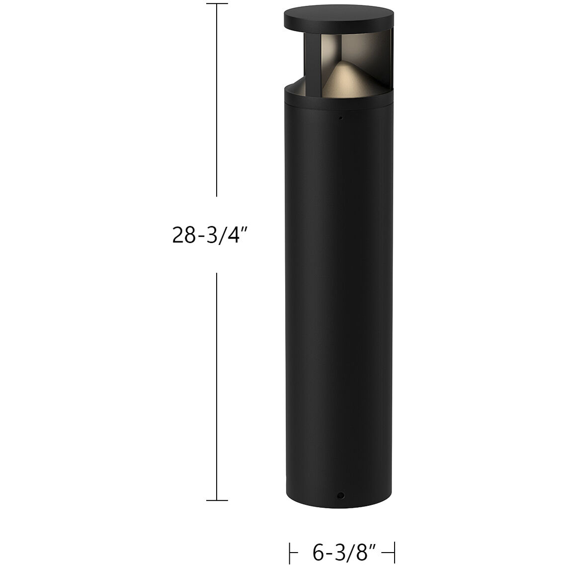 Glen 120-277V 24.00 watt Black Exterior Bollard