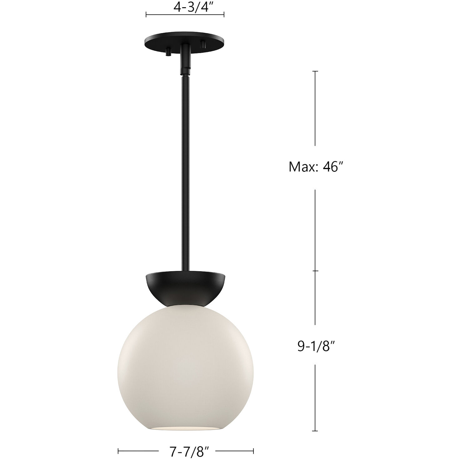 Arcadia 1 Light 7.88 inch Black/Smoked Pendant Ceiling Light in Smoked Glass